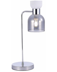 Настольная лампа SLE1045 104 01 хром белый дымчатый 1 40Вт Е14 Evoluce