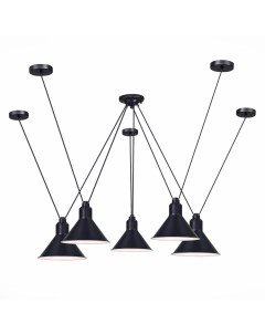 Светильник подвесной SL1804.403.05 черный/черный (5*60Вт, E14) St luce