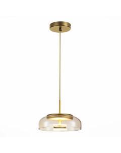 Светильник подвесной SL6002.203.01 золотистый янтарный (1*7Вт, 4000K, LED) St luce