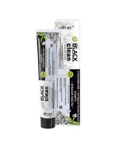 Зубная паста Отбеливание антибактериальная защита Гелевая BLACK CLEAN 85 Витэкс