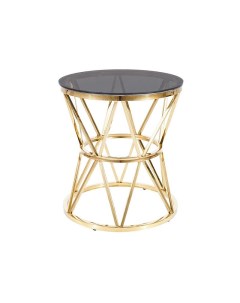 Стол журнальный CLARK дымчатый/золотой, d50 Signal