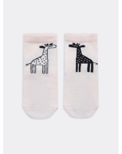 Носки детские розовые с рисунком в виде жирафа Mark formelle