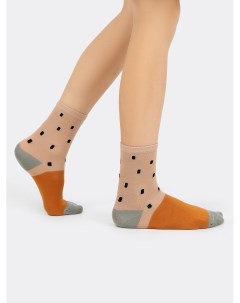 Детские высокие носки в трехцветном дизайне с черточками Mark formelle