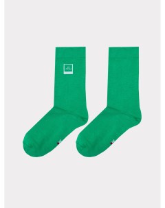 Высокие носки унисекс ярко зеленого цвета с надписью Mark formelle