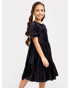 Нарядное велюровое платье черного цвета для девочек Mark formelle