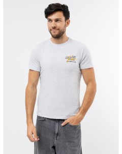 Полуприлегающая футболка в оттенке серый меланж Mark formelle