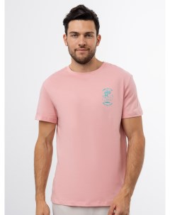 Хлопковая мужская футболка в розовом цвете Mark formelle