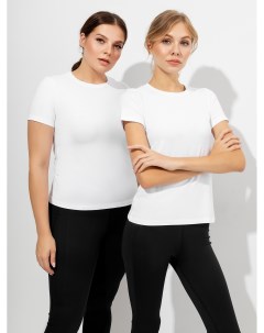 Белая однотонная футболка для женщин Mark formelle