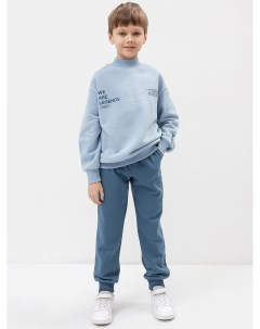 Комплект для мальчика джемпер брюки в серо голубом цвете с печатью Mark formelle