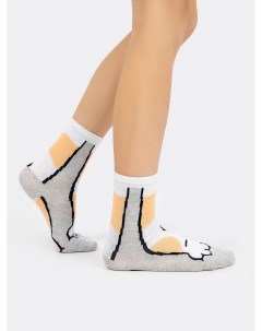 Мультипак детских носков 3 пары с изображением кошачьих лапок Mark formelle