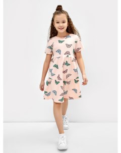 Платье для девочек розовое с принтом бабочки Mark formelle
