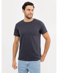 Мужская футболка однотонная темно серого цвета Mark formelle