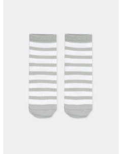 Высокие детские носки в серо белую полоску Mark formelle