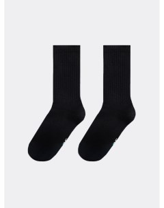 Носки высокие черного цвета с резинкой в рубчик Mark formelle