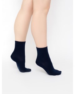 Высокие женские носки темно синего цвета с антибактериальной обработкой Mark formelle