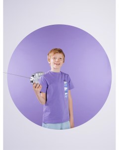 Футболка с иллюстрацией нейросети для мальчиков в лавандовом цвете Mark formelle