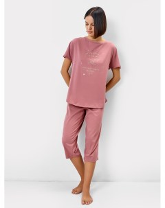 Комплект женский футболка капри в пепельно розовом цвете Mark formelle