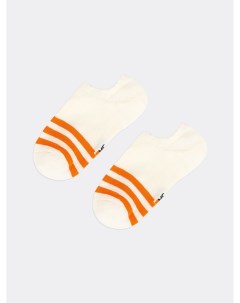 Носки детские короткие бежевые с рисунком оранжевых полосок Mark formelle