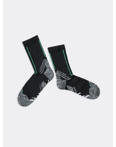 Высокие спортивные мужские носки из пряжи SoftAir черного цвета Mark formelle