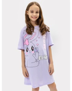 Сорочка ночная для девочек в фиолетовом цвете с принтом Mark formelle