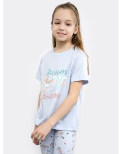 Хлопковая футболка с принтом для девочек Mark formelle