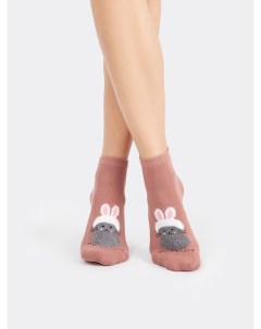 Укороченные женские носки в розовом оттенке с плюшевым следом Mark formelle