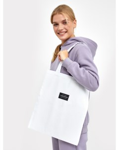 Белая сумка шопер с надписью на английском Mark formelle