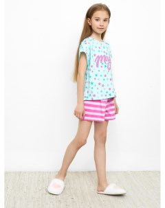 Хлопковый комплект для девочек футболка и шорты Mark formelle