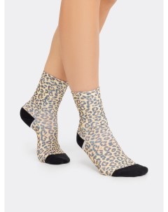 Высокие женские носки с леопардовым принтом Mark formelle