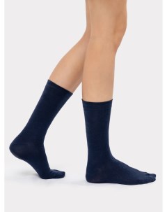 Высокие женские носки в темно синем цвете Mark formelle