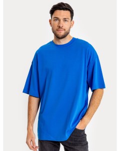 Хлопковая футболка оверсайз синяя Mark formelle