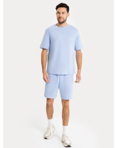 Комплект хлопковый мужской футболка шорты голубой Mark formelle