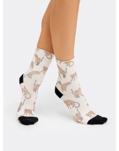 Женские носки с принтом в виде леопардов Mark formelle