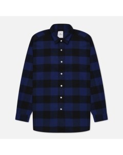 Мужская рубашка Baggy Logo Regular Collar Flannel Block Check Uniform experiment
