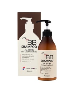 ВВ шампунь против выпадения волос с био биотином 500 Adelline