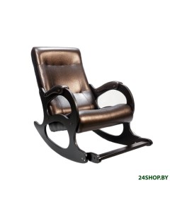 Кресло качалка 2 с подножкой темно коричневый Бастион