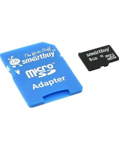 Карта памяти Smart Buy microSDHC Class 10 8GB адаптер SB8GBSDCL10 P1 Smartbuy