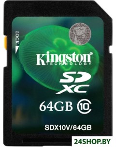 Карта памяти SDXC Class 10 64GB SDX10V 64GB Kingston