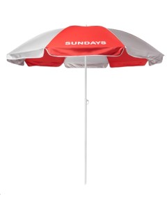 Зонт пляжный HYB1812 красный серебристый Sundays