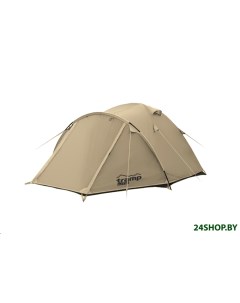 Треккинговая палатка Lite Camp 4 песочный Tramp