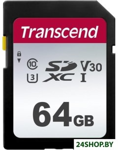 Карта памяти SDXC 300S 64GB Transcend