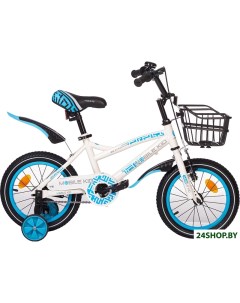 Детский велосипед Slender 14 белый голубой Mobile kid
