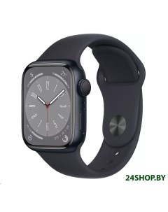 Умные часы Watch Series 8 41 мм алюминиевый корпус полуночный полуночный спортивный силикон Apple