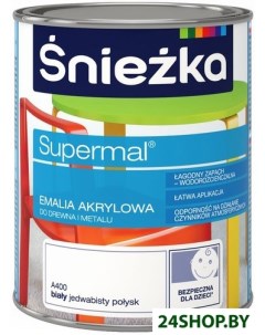 Эмаль Supermal Акриловая эмаль 0 4 л A400 Sniezka
