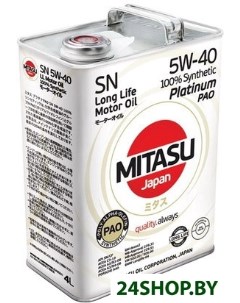 Моторное масло MJ 112 5W 40 4л Mitasu