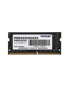 Оперативная память Patriot Signature Line 4GB DDR4 SODIMM PC4 21300 PSD44G266641S Patriot (компьютерная техника)