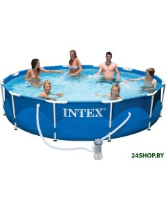 Бассейн каркасный Metal Frame Pool Set арт 28212 56996 Intex