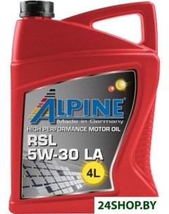 Моторное масло RSL 5W 30 LA 4л Alpine