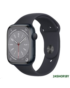 Умные часы Watch Series 8 45 мм алюминиевый корпус полуночный полуночный спортивный силикон Apple