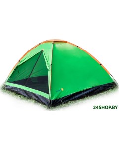 Треккинговая палатка Simple 4 зеленый желтый Sundays